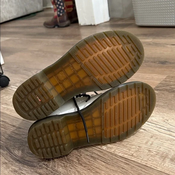 Dr. Martens Women's White Combat Boots - Picture 3 of 4